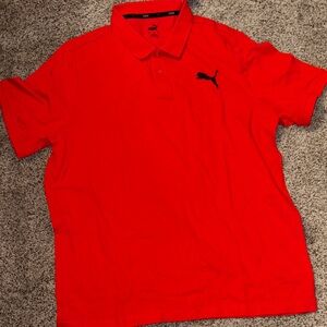 Puma Men's Vibrant Red Polo Shirt, never worn